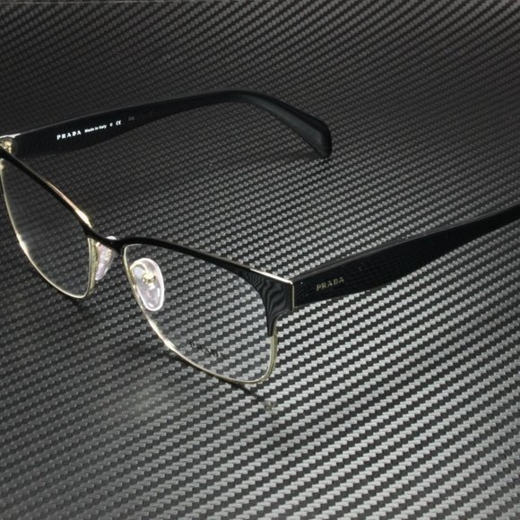 Prada Women's Black and Pale Gold Eyeglasses!